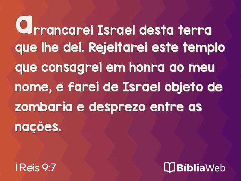 I Reis 9:7 em imagem para compartilhar
