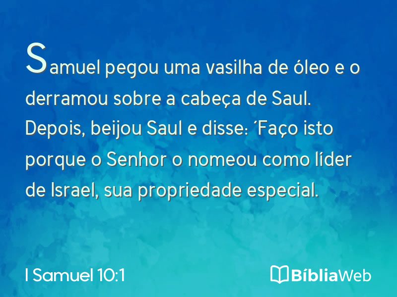 I Samuel 10:1 em imagem para compartilhar