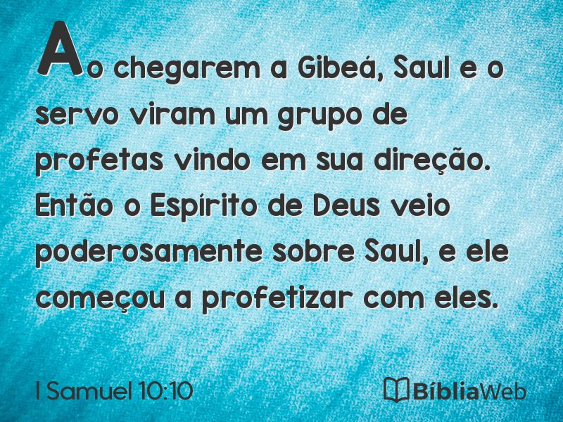 I Samuel 10:10 em imagem para compartilhar
