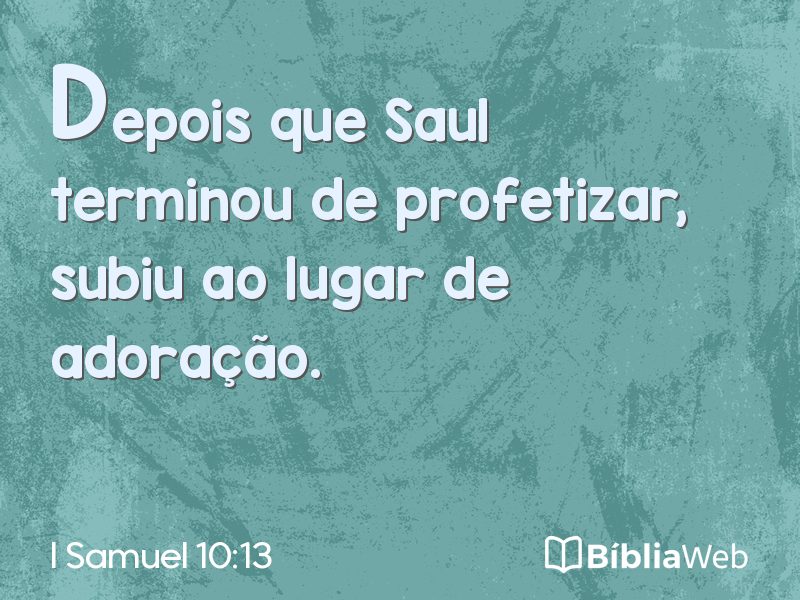 I Samuel 10:13 em imagem para compartilhar