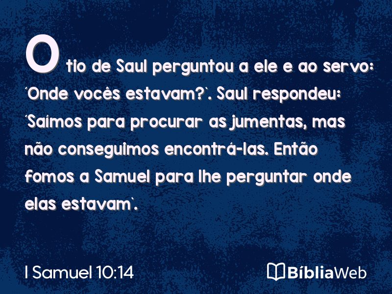 I Samuel 10:14 em imagem para compartilhar