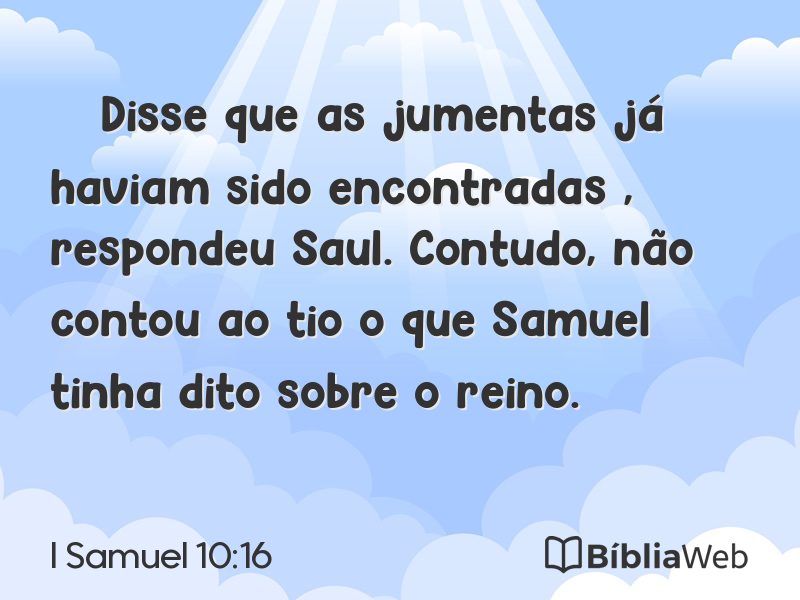 I Samuel 10:16 em imagem para compartilhar