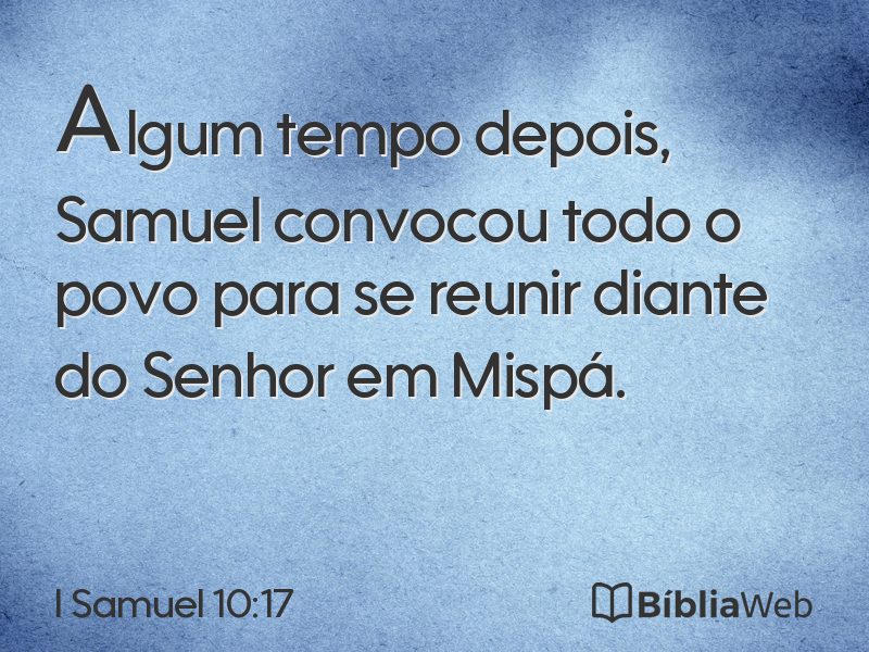 I Samuel 10:17 em imagem para compartilhar