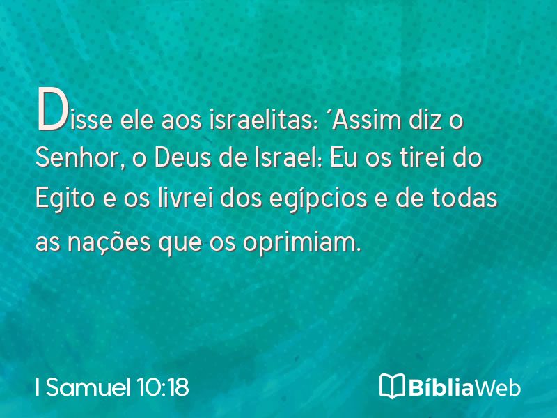 I Samuel 10:18 em imagem para compartilhar