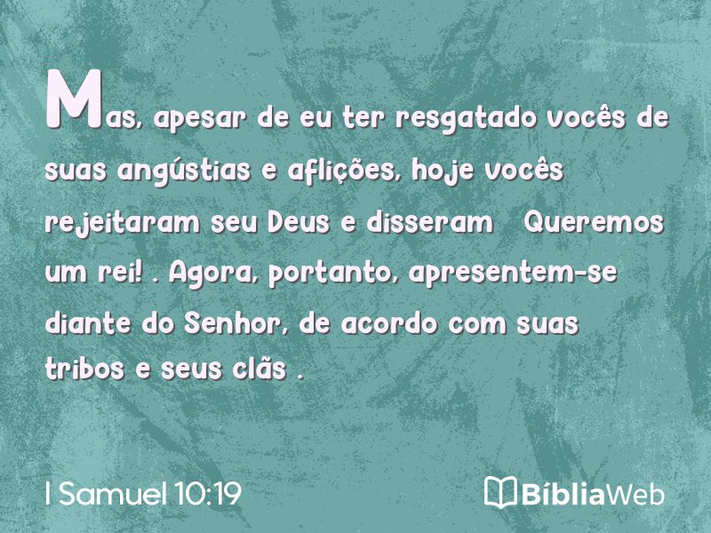 I Samuel 10:19 em imagem para compartilhar