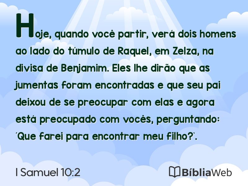 I Samuel 10:2 em imagem para compartilhar