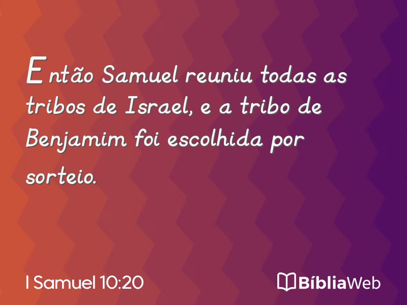 I Samuel 10:20 em imagem para compartilhar