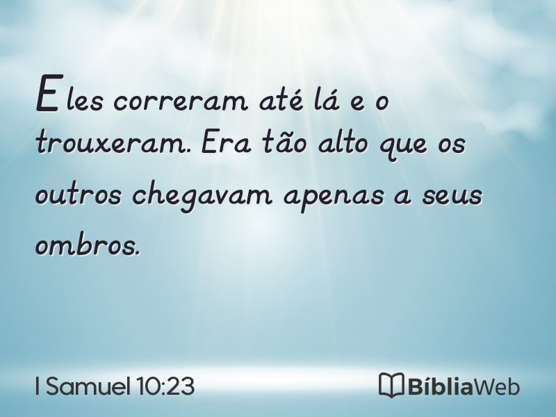 I Samuel 10:23 em imagem para compartilhar