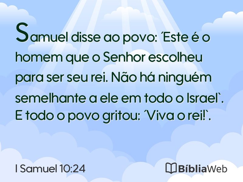 I Samuel 10:24 em imagem para compartilhar