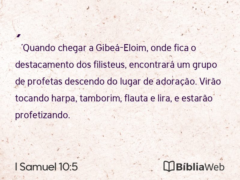 I Samuel 10:5 em imagem para compartilhar