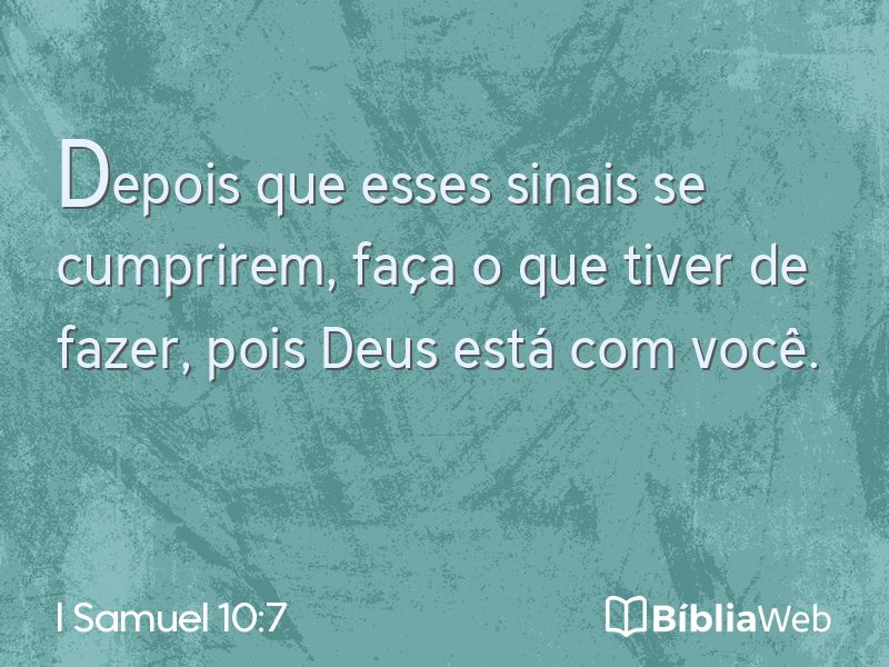 I Samuel 10:7 em imagem para compartilhar