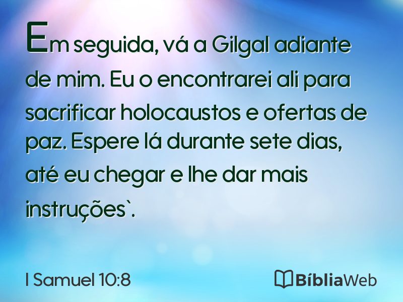 I Samuel 10:8 em imagem para compartilhar