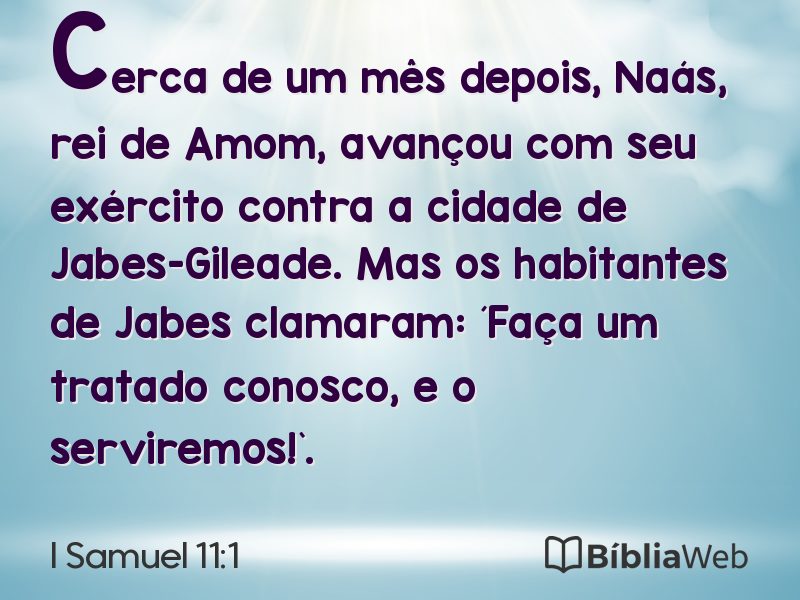 I Samuel 11:1 em imagem para compartilhar