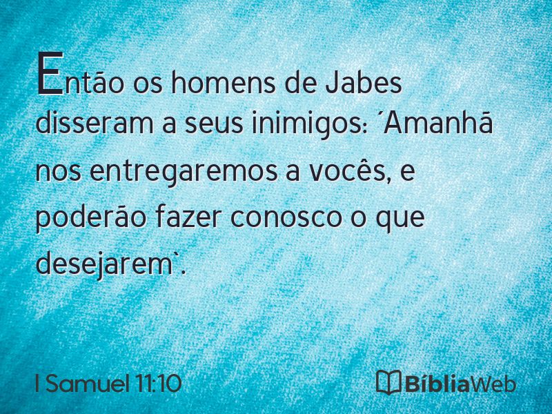 I Samuel 11:10 em imagem para compartilhar