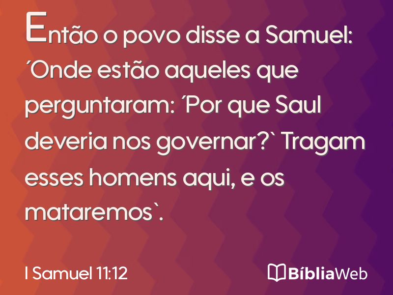 I Samuel 11:12 em imagem para compartilhar