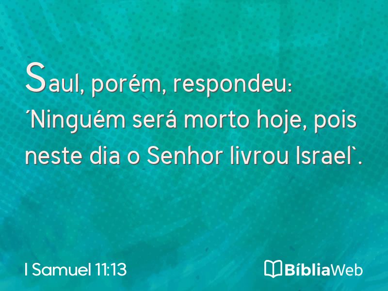 I Samuel 11:13 em imagem para compartilhar