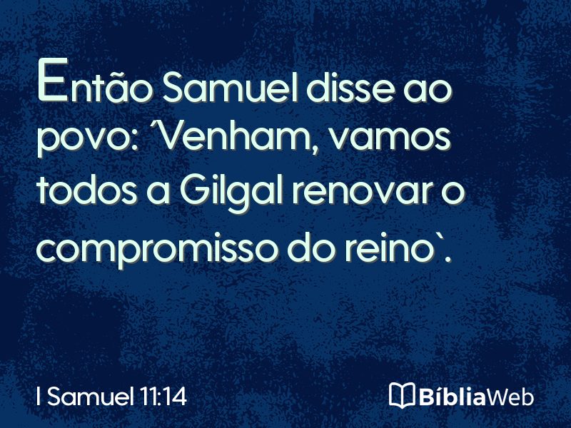 I Samuel 11:14 em imagem para compartilhar