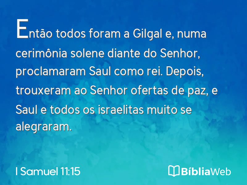 I Samuel 11:15 em imagem para compartilhar