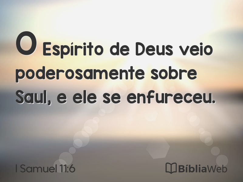 I Samuel 11:6 em imagem para compartilhar