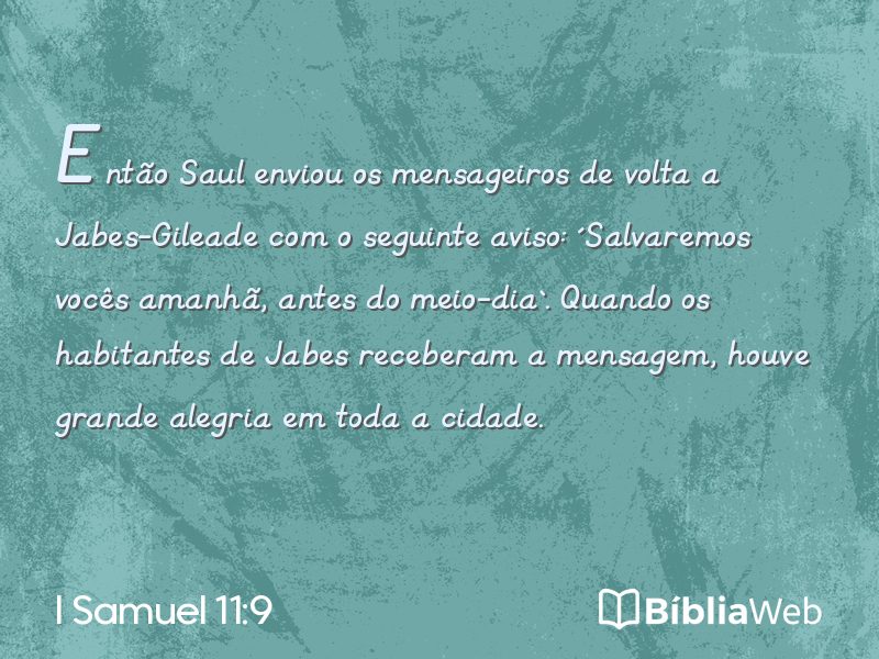 I Samuel 11:9 em imagem para compartilhar