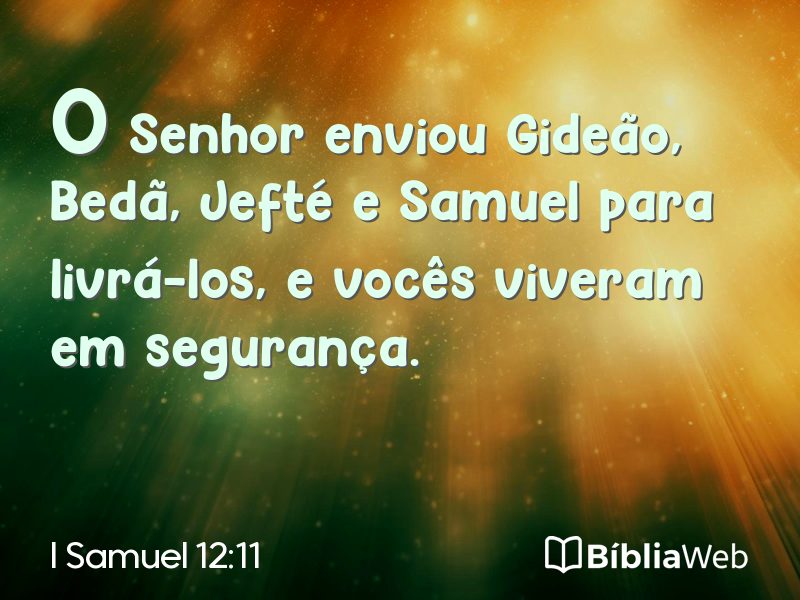 I Samuel 12:11 em imagem para compartilhar