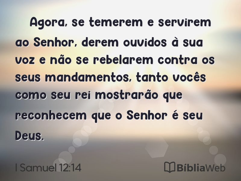 I Samuel 12:14 em imagem para compartilhar