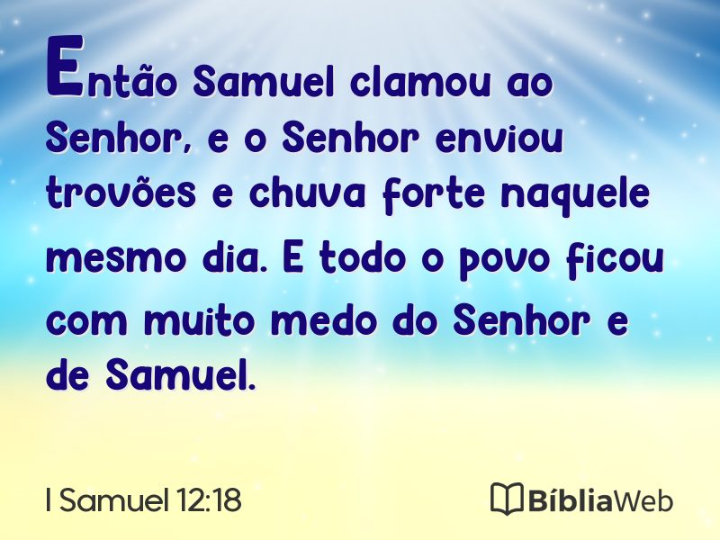 I Samuel 12:18 em imagem para compartilhar
