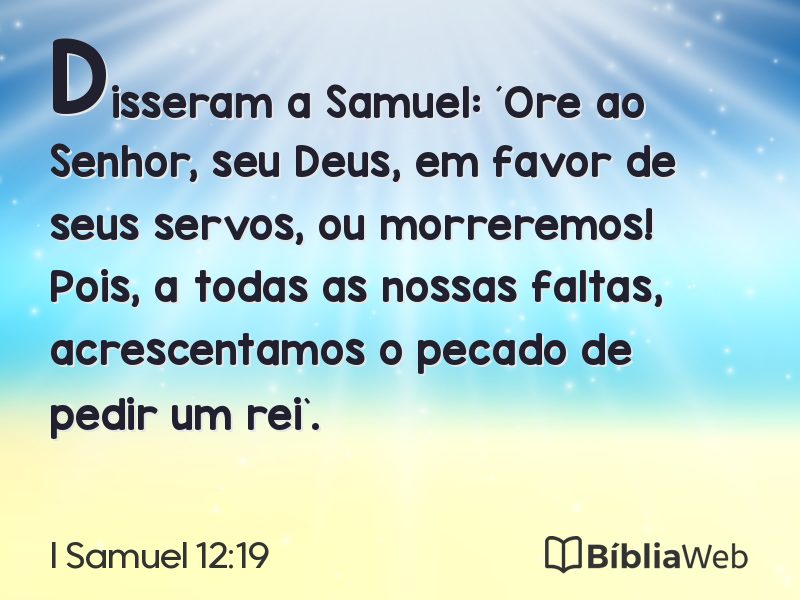 I Samuel 12:19 em imagem para compartilhar