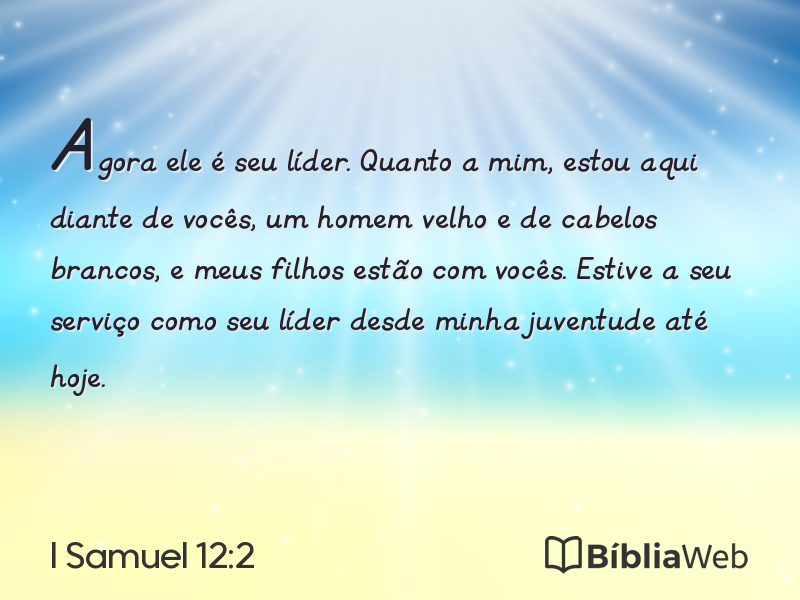 I Samuel 12:2 em imagem para compartilhar