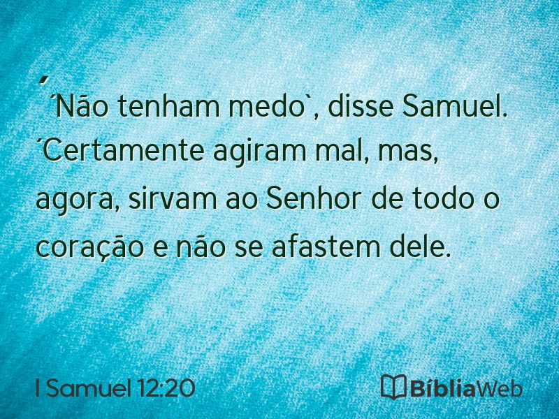 I Samuel 12:20 em imagem para compartilhar