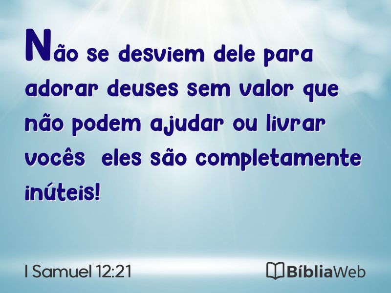 I Samuel 12:21 em imagem para compartilhar