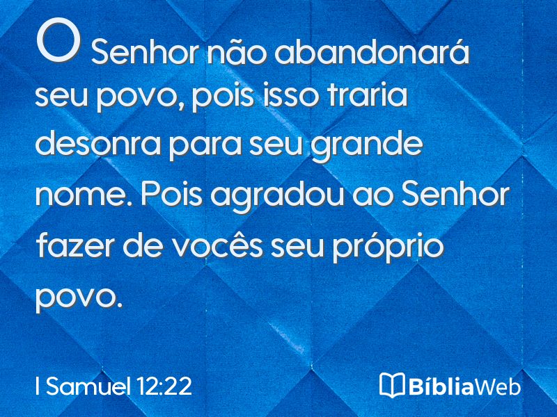 I Samuel 12:22 em imagem para compartilhar