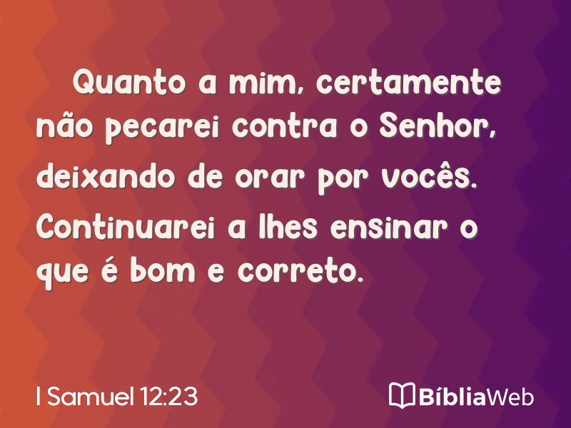 I Samuel 12:23 em imagem para compartilhar