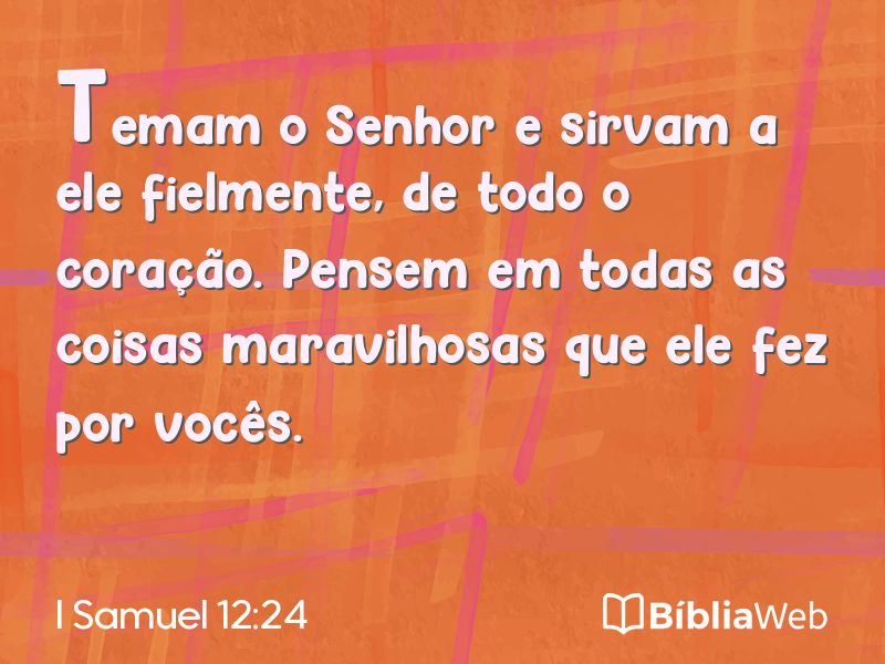I Samuel 12:24 em imagem para compartilhar