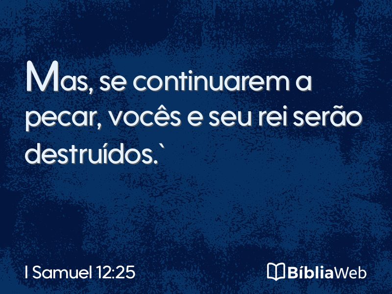 I Samuel 12:25 em imagem para compartilhar