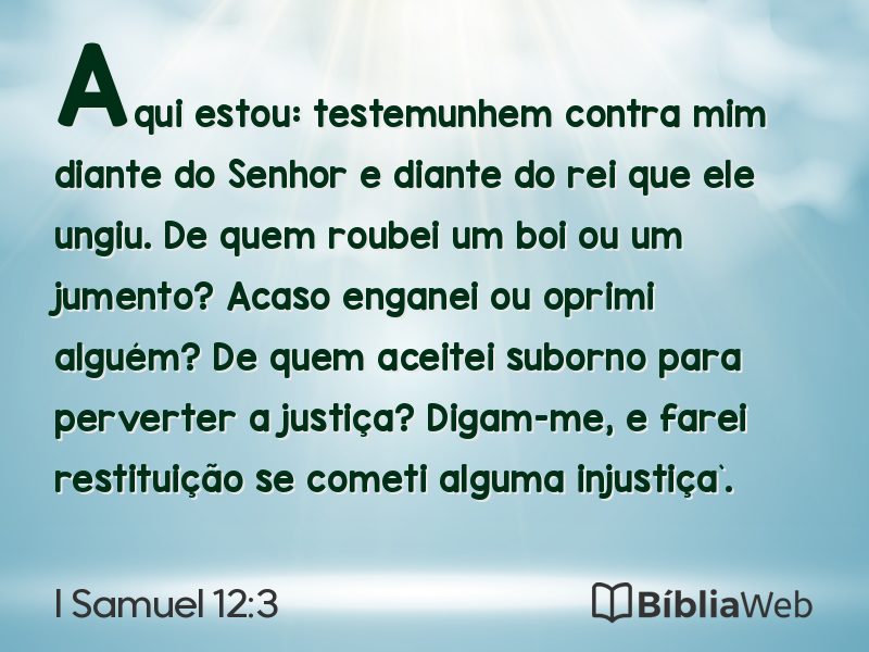 I Samuel 12:3 em imagem para compartilhar