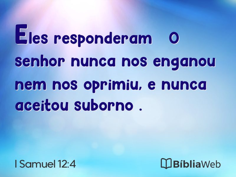 I Samuel 12:4 em imagem para compartilhar