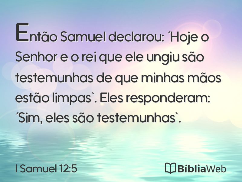 I Samuel 12:5 em imagem para compartilhar