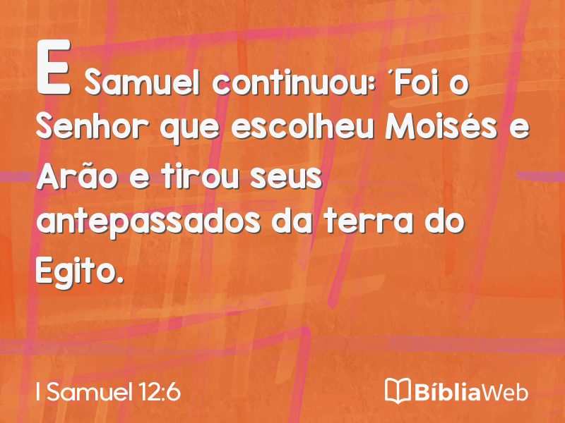 I Samuel 12:6 em imagem para compartilhar
