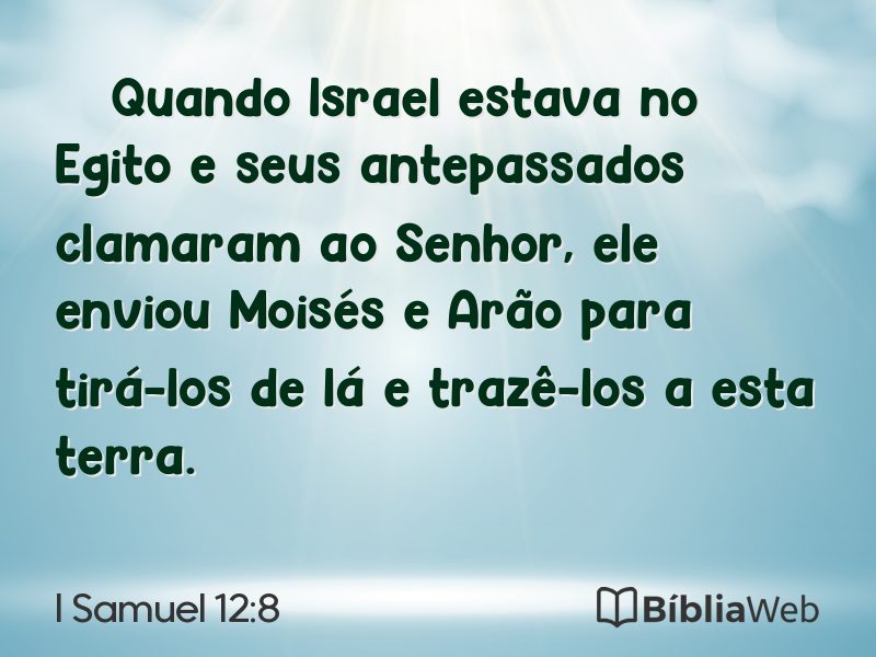 I Samuel 12:8 em imagem para compartilhar