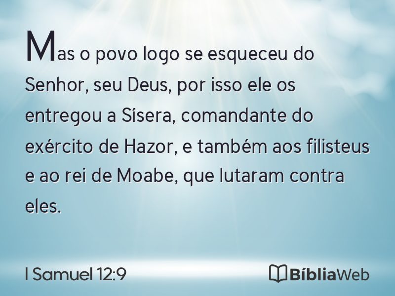 I Samuel 12:9 em imagem para compartilhar