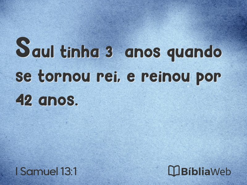 I Samuel 13:1 em imagem para compartilhar