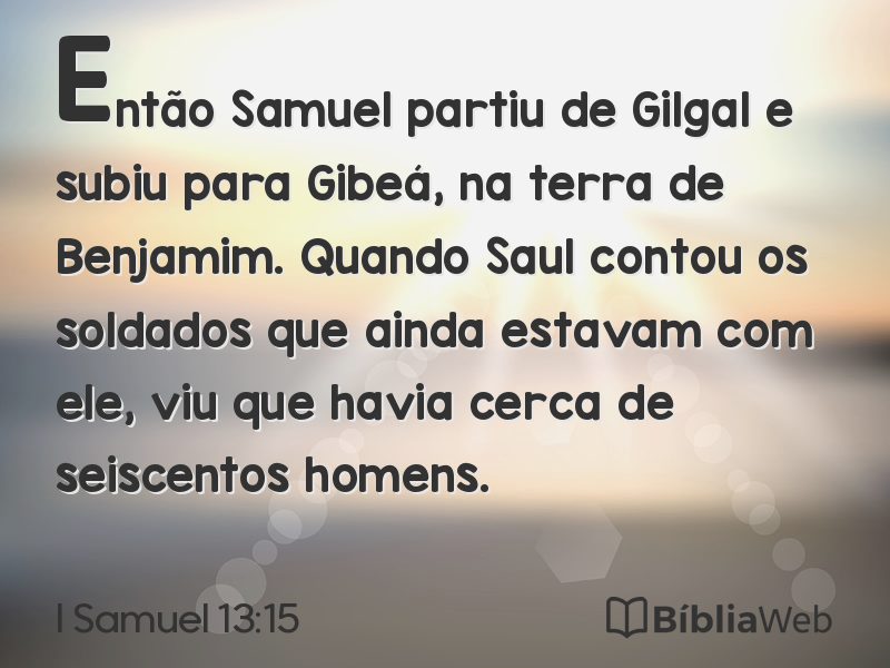 I Samuel 13:15 em imagem para compartilhar