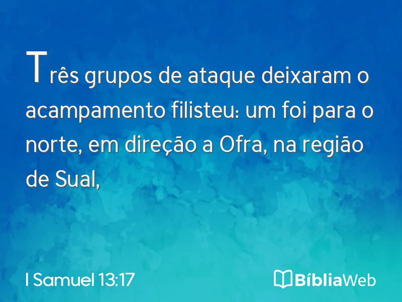 I Samuel 13:17 em imagem para compartilhar