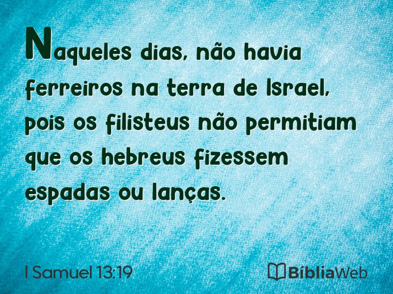 I Samuel 13:19 em imagem para compartilhar