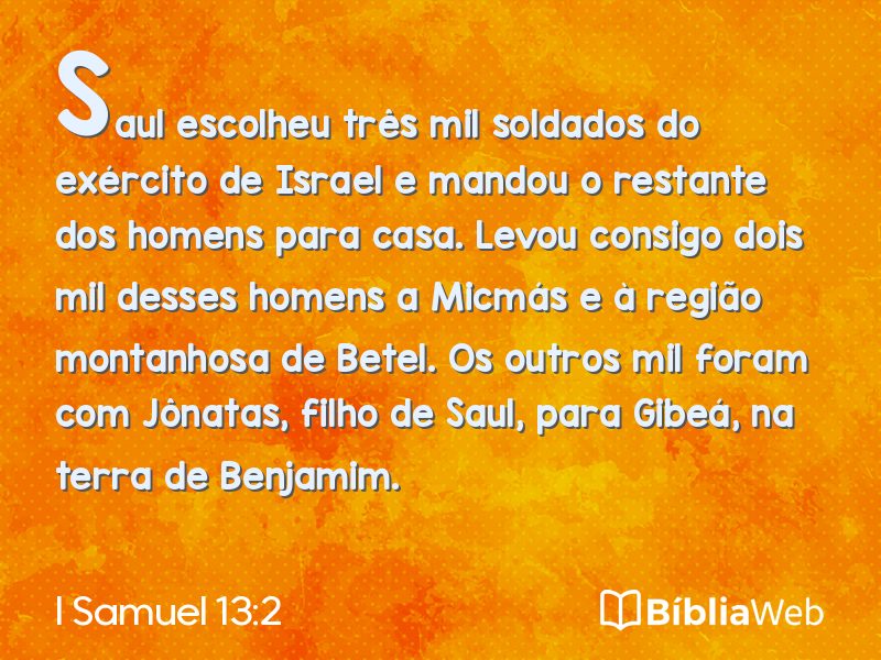 I Samuel 13:2 em imagem para compartilhar