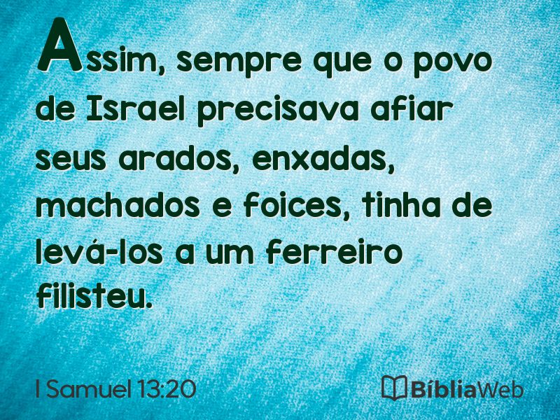 I Samuel 13:20 em imagem para compartilhar