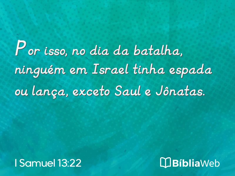 I Samuel 13:22 em imagem para compartilhar