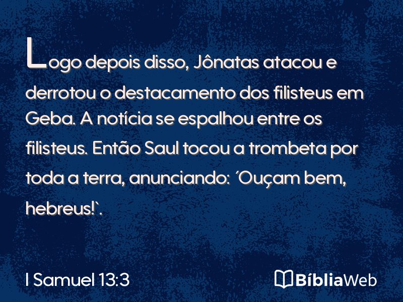 I Samuel 13:3 em imagem para compartilhar