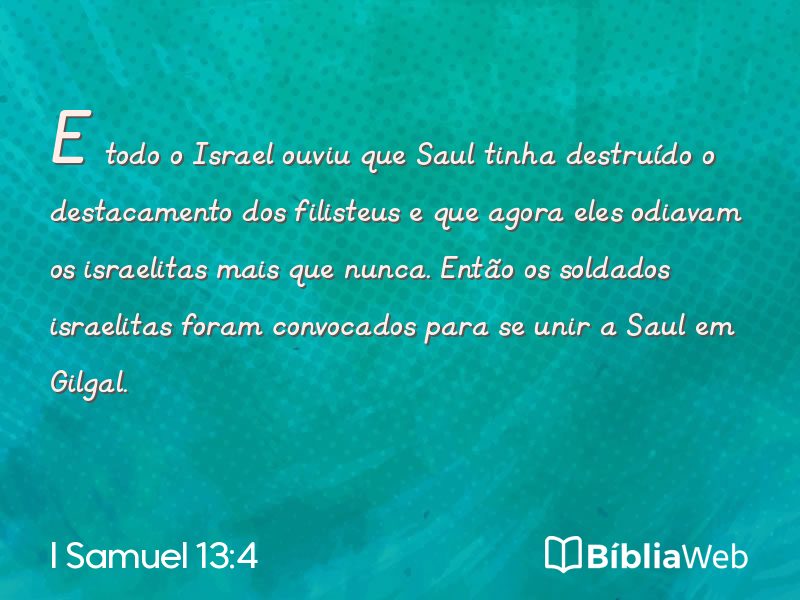 I Samuel 13:4 em imagem para compartilhar